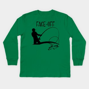 Walleye Face Off Kids Long Sleeve T-Shirt